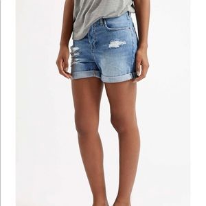 Topshop moto Hayden distressed jean shorts